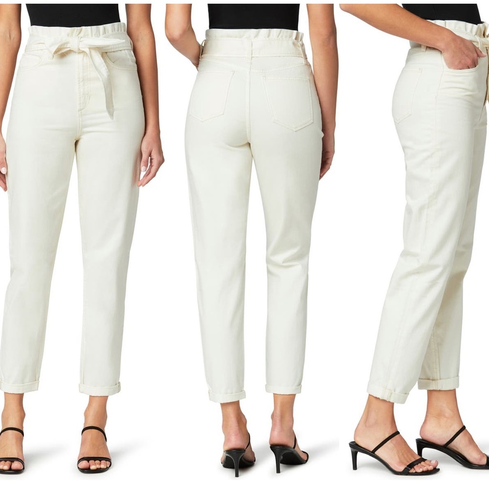 Joe’s Brinkley Paperbag waist crop straight leg jeans